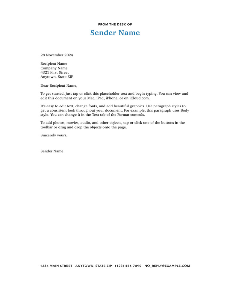 Professional Letter | PDF