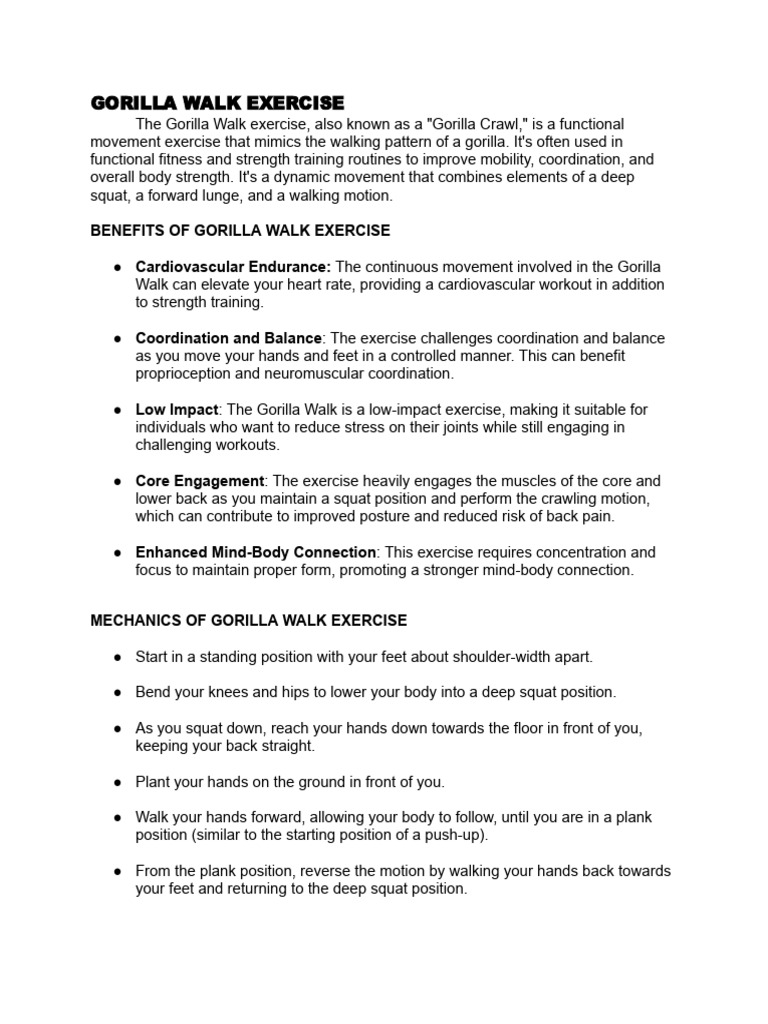 Gorilla Walk | PDF