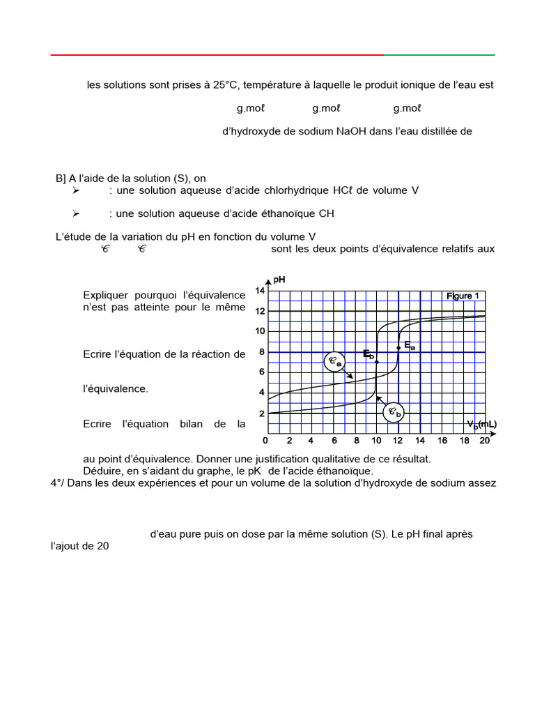 Dosage acido-basique : Calculs et pH | PDF