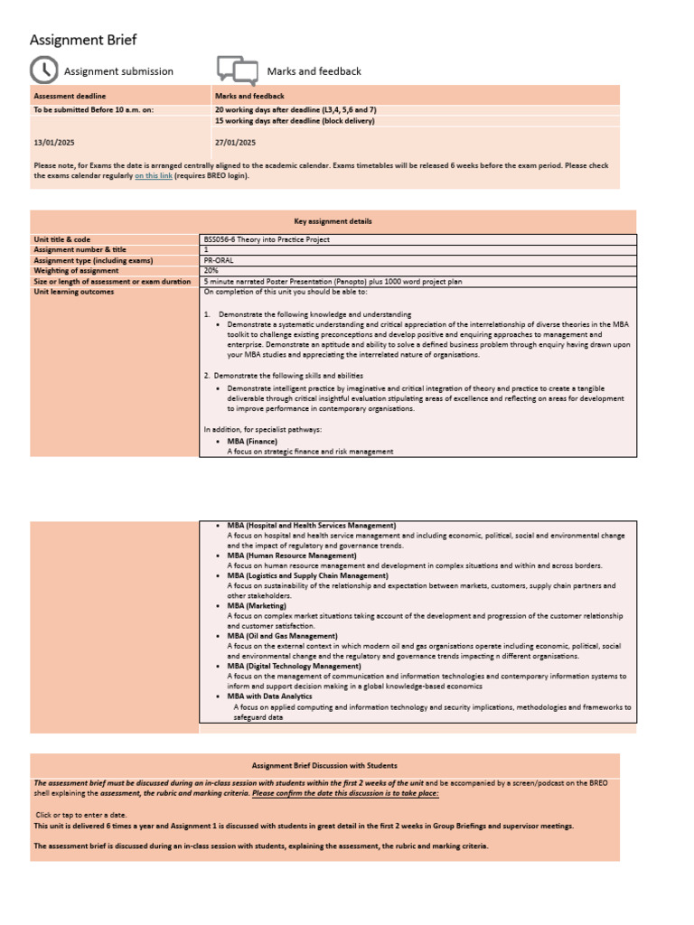 BSS056-6 24 - 25 Assignment 1 Guidelines | PDF | Evaluation | Critical ...