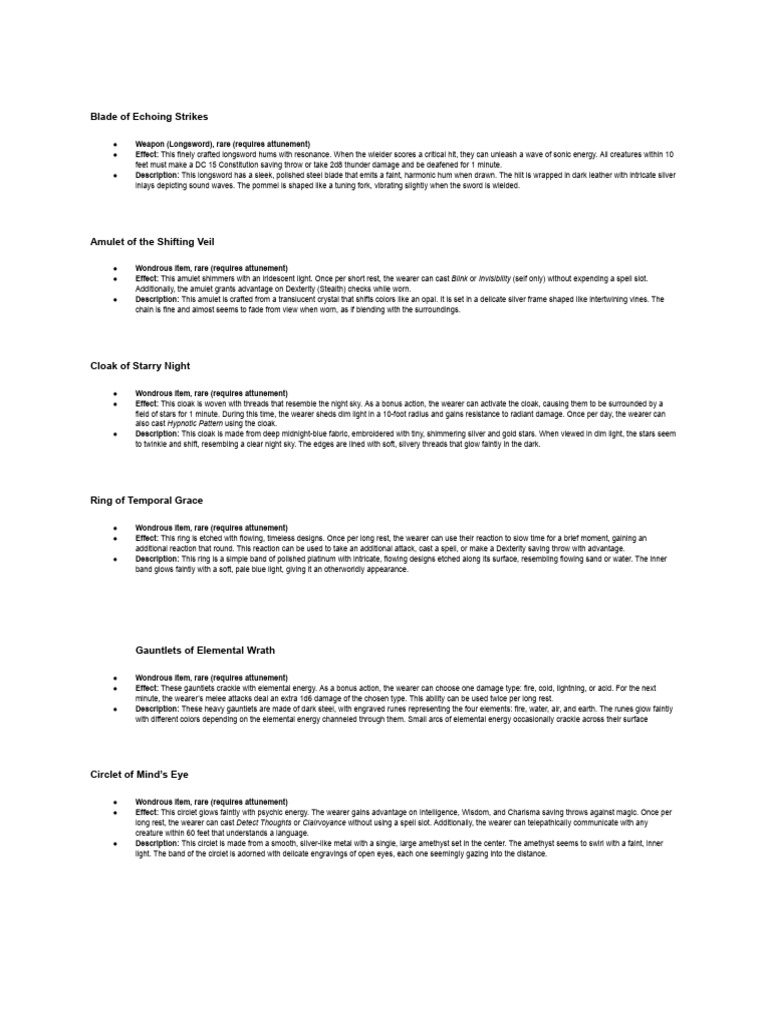 Magic Items | PDF