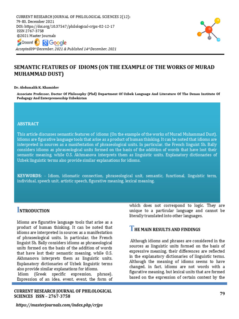 17.(N)+CRJPS.+79-83.+SEMANTIC+FEATURES+OF++IDIOMS+(ON+THE+EXAMPLE+OF ...
