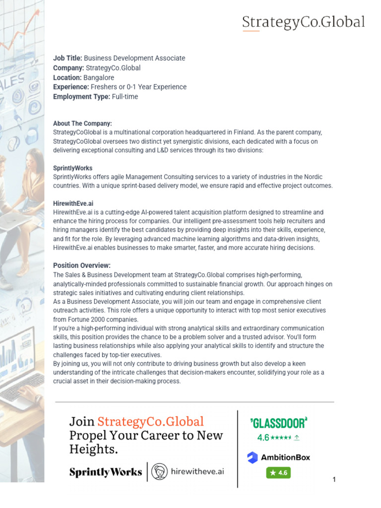 Business Development Associate Role in Bangalore | PDF | Recruitment ...