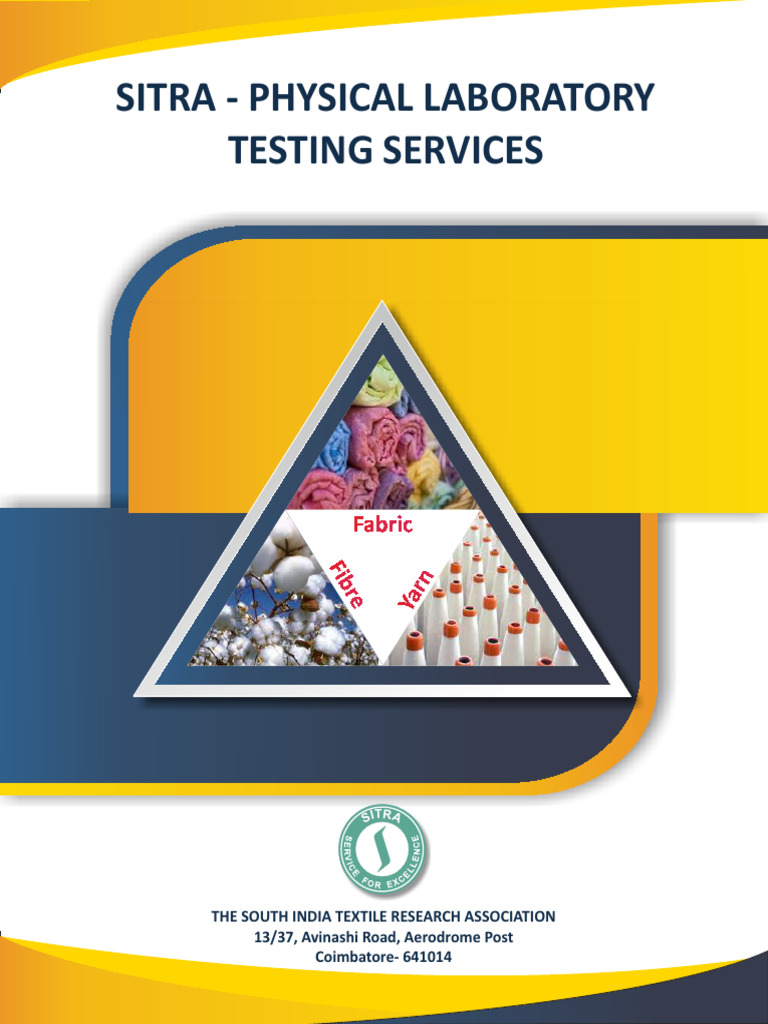 SITRA Textile Laboratory Testing Services | PDF | Yarn | Textiles