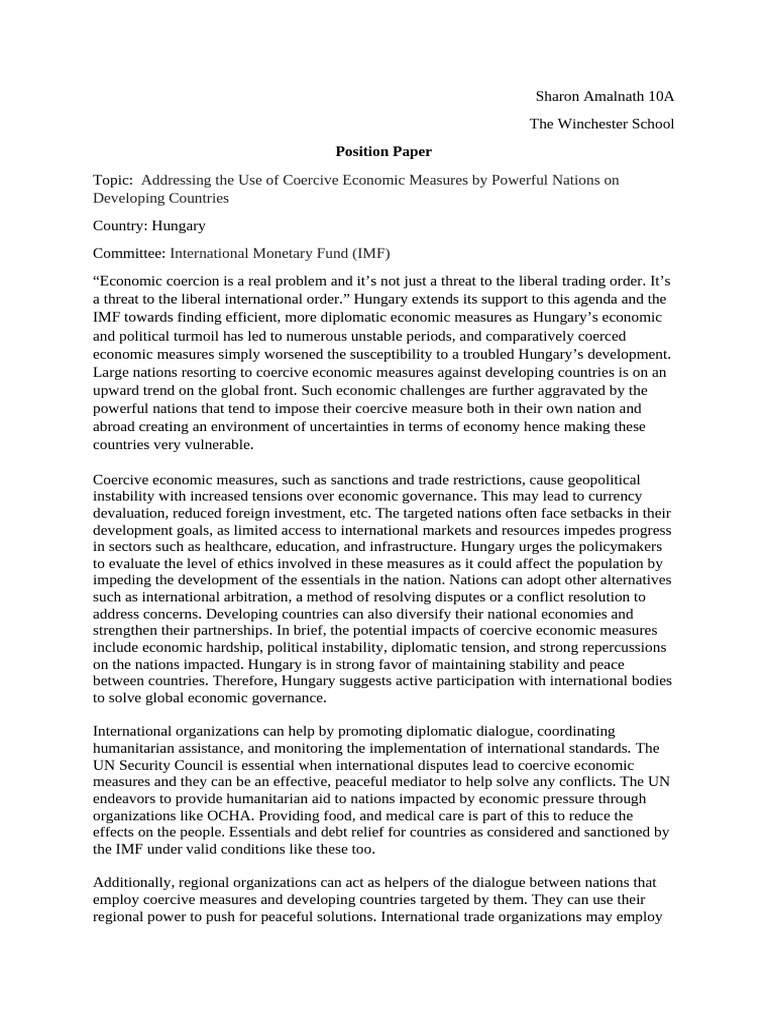 Hungary's Stance on Economic Coercion | PDF | International Monetary ...