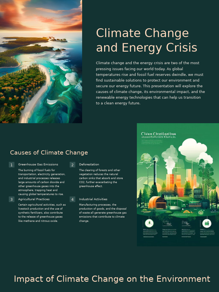 Climate Change and Energy Crisis | PDF | Climate Change | Greenhouse Gas