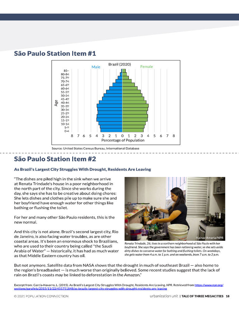 Megacities Sao Paulo Materials | PDF