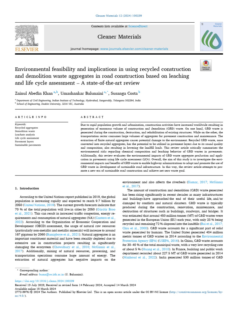 1 s2.0 S2772397624000236 Main | PDF | Life Cycle Assessment | Waste