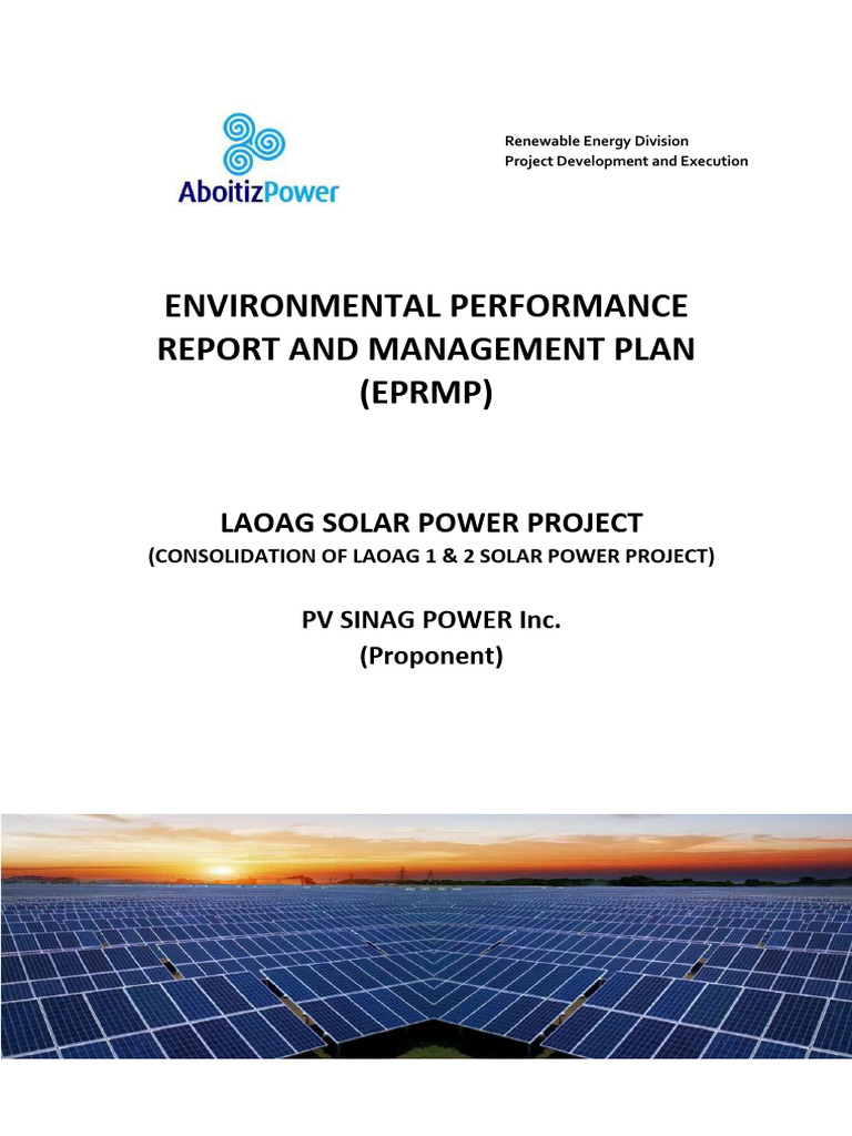Laoag Solar Power EPRMP Overview | PDF | Photovoltaics | Electrical ...
