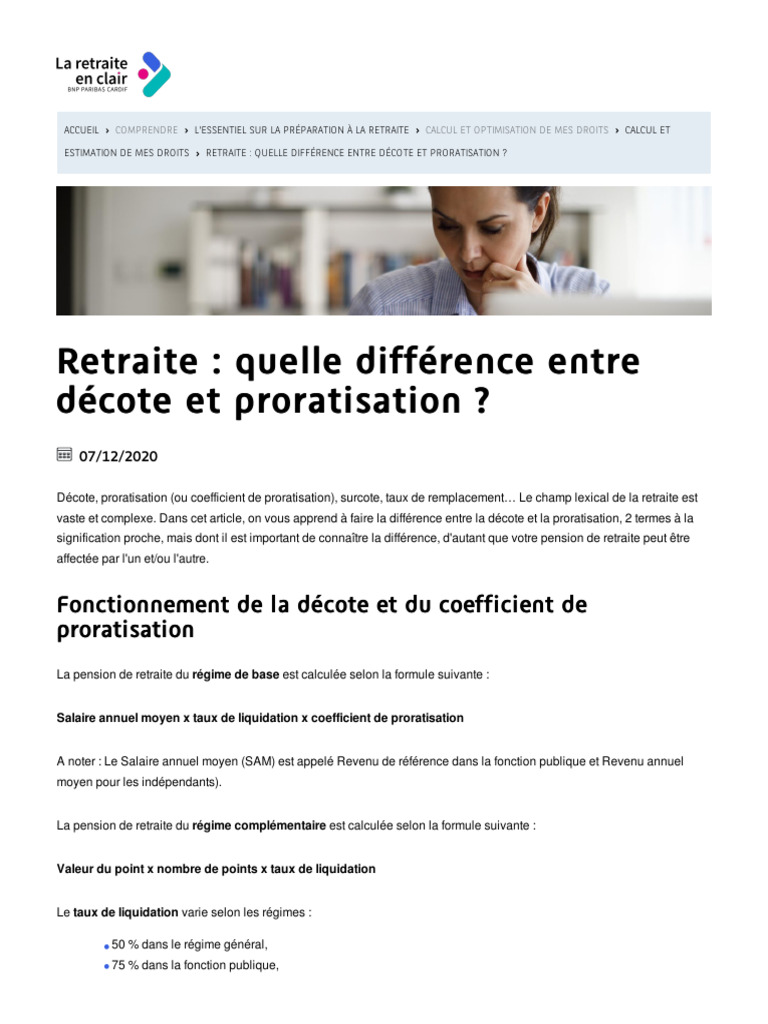 Décote vs Proratisation à la Retraite | PDF | Retraite