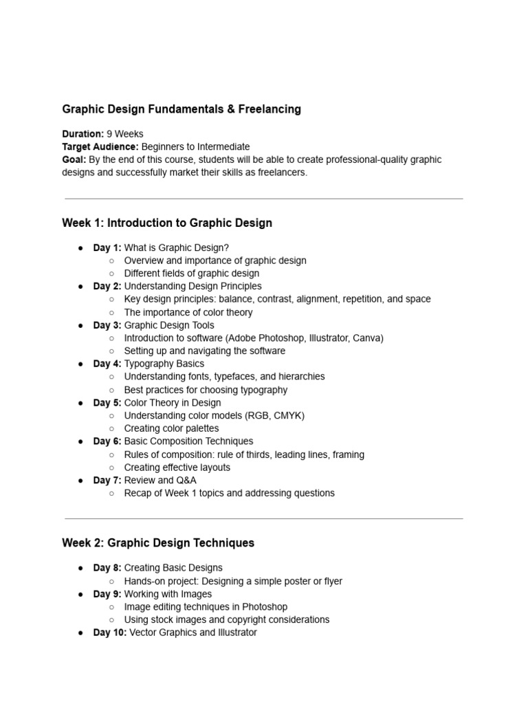 Graphic Design Fundamentals & Freelancing | PDF | Graphic Design ...