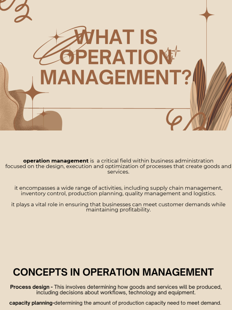 Understanding Operation Management | PDF | Supply Chain | Supply Chain ...