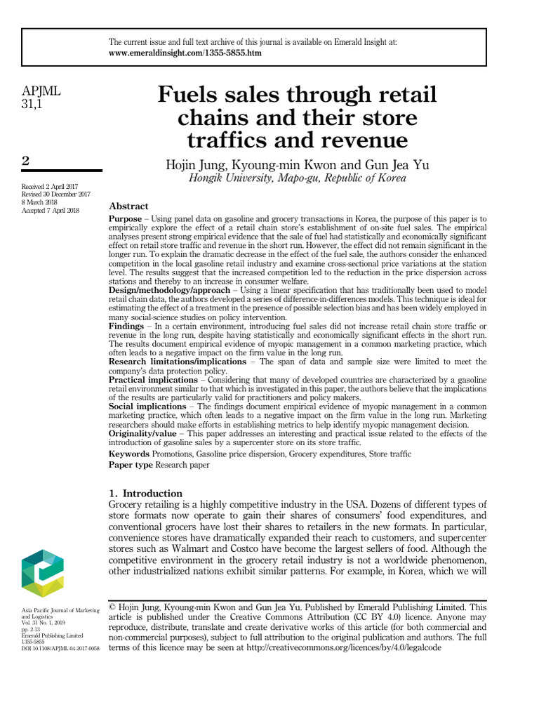 Retail Fuel Sales Impact Analysis | PDF | Retail | Walmart