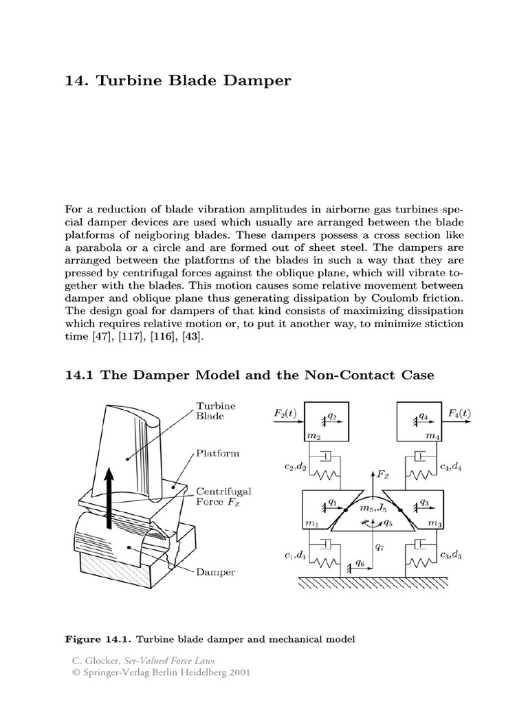 Turbine Blade Damper Mechanics Explained | PDF | Force | Physics