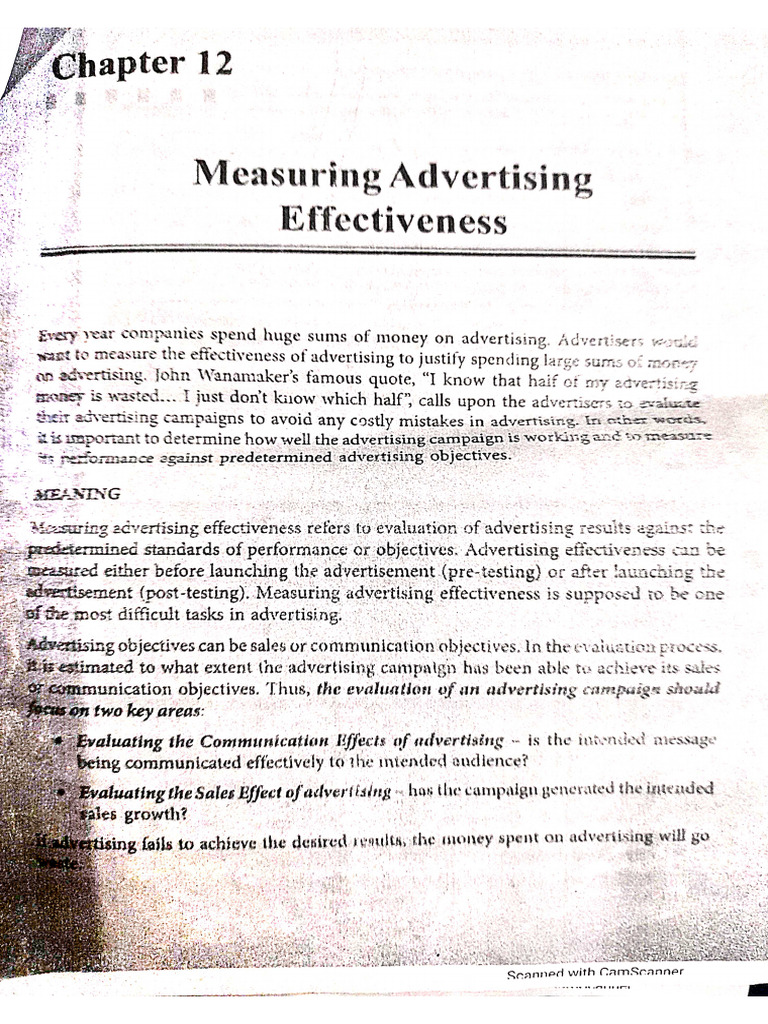 Advertising Effectiveness | PDF