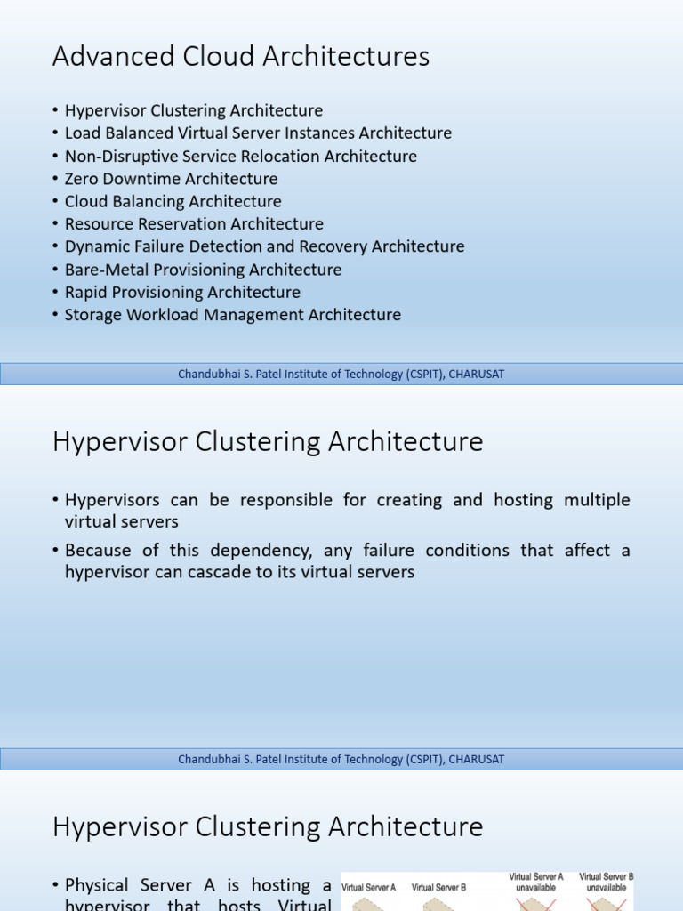 Advanced Cloud Architecture Overview | PDF | Virtual Machine | Cloud ...
