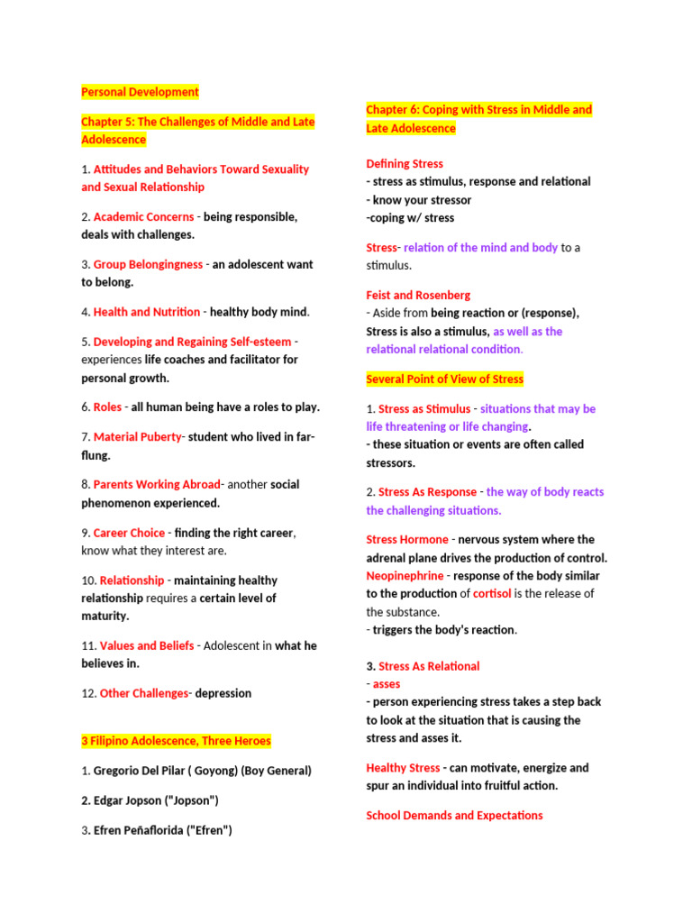 Navigating Adolescent Challenges and Stress | PDF | Stress (Biology ...