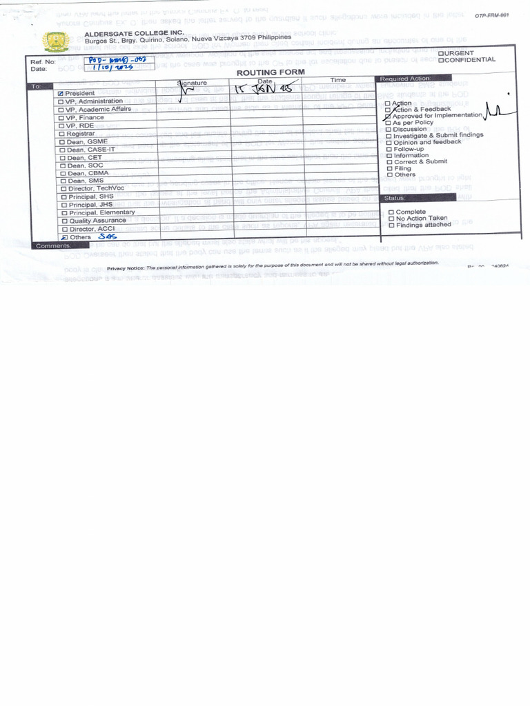 15 January 2025 Implementation of Proper Decorum For Students | PDF