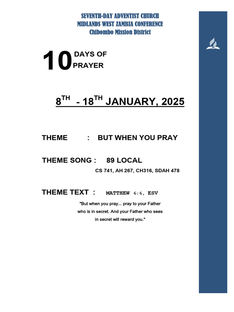 10 DAYS OF PRAYER 2022 DOWNLOAD intelligence overview