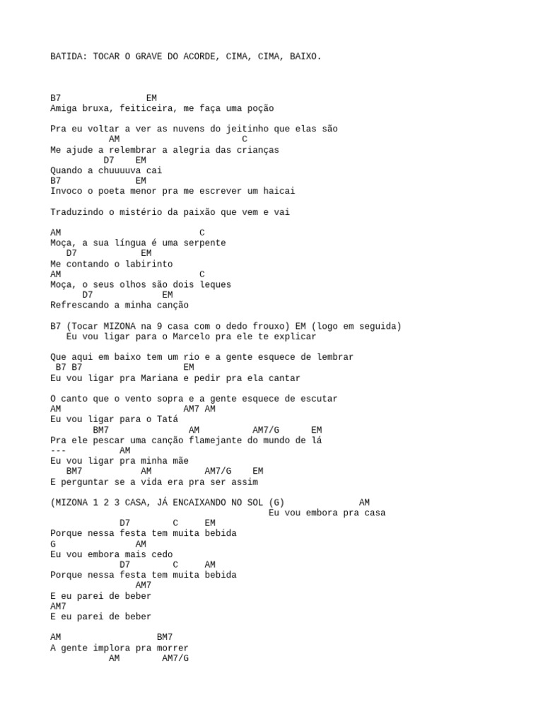 Letra de Música: Poema e Reflexão | PDF