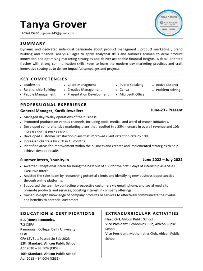Top Sales Executive Intern Achievements | PDF | Marketing | Business ...
