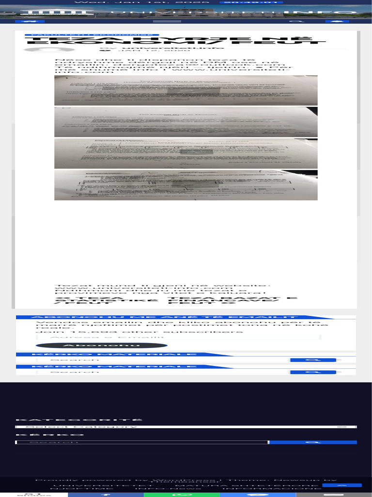 TEZA HYRJE NË EKONOMI FEUT - Universiteti - INFO | PDF