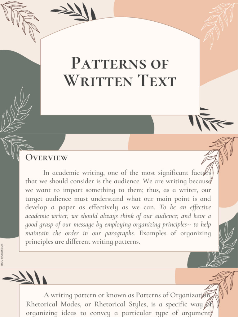 LESSON 2-PATTERNS OF WRITTEN TEXT | PDF | Bees | Honey Bee