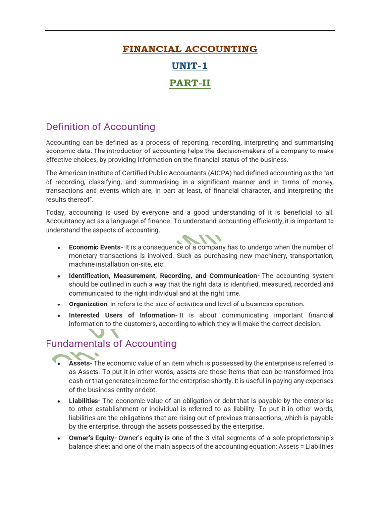 Fundamentals of Financial Accounting | PDF | Equity (Finance) | Bookkeeping