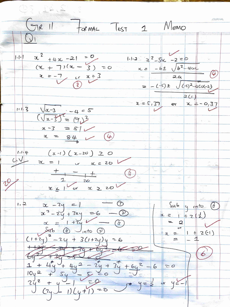 gr11 Memo Test | PDF