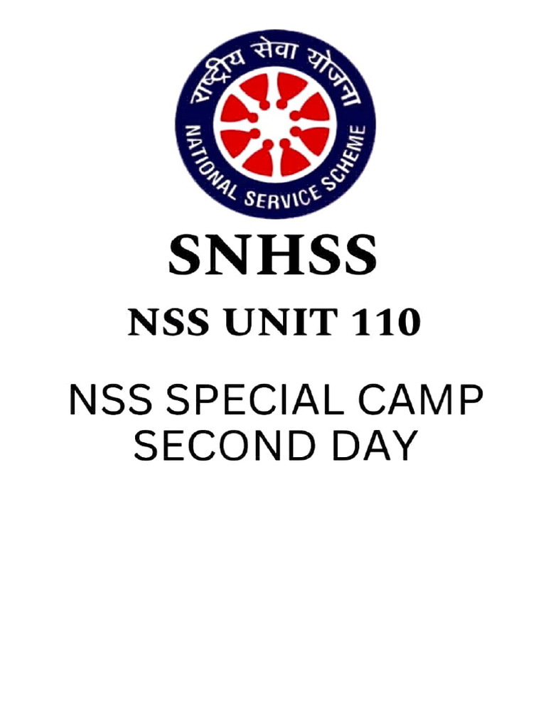 Nss Special Camp Day 2 | PDF