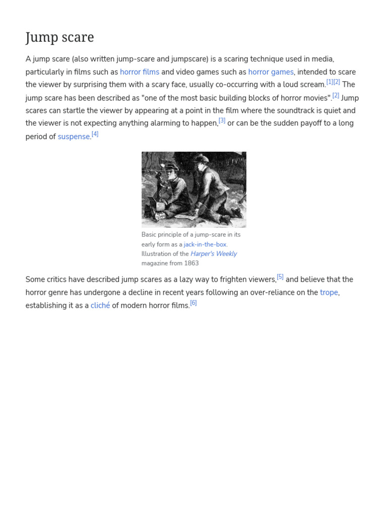 Jump Scares in Horror Media | PDF