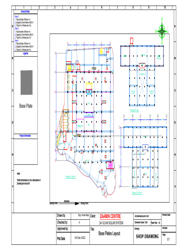 Base Plates Layout for Solar System | PDF