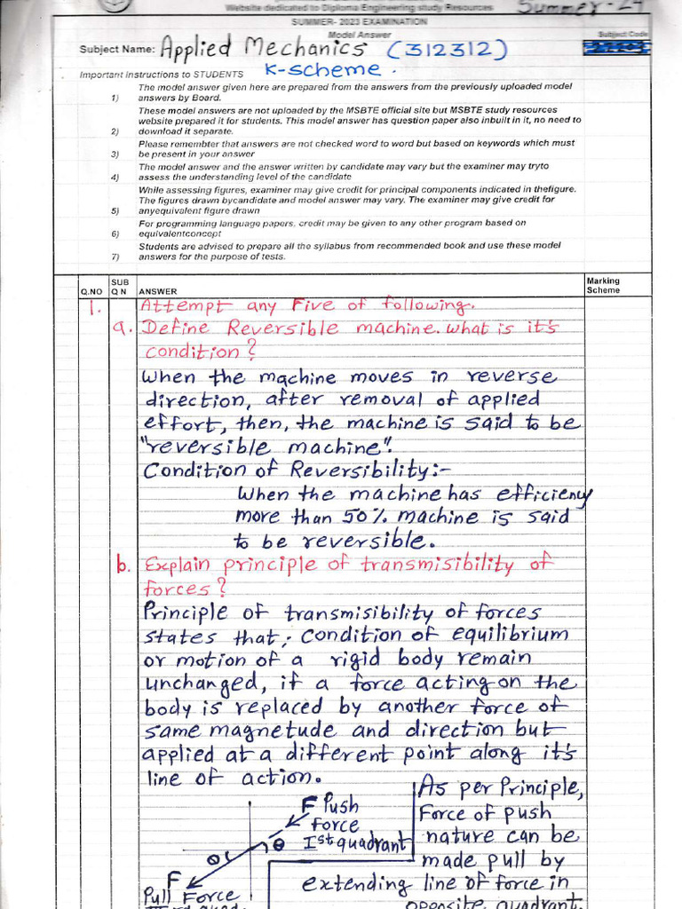 2024 Summer Model Answer Paper (Msbte Study Resources) | PDF