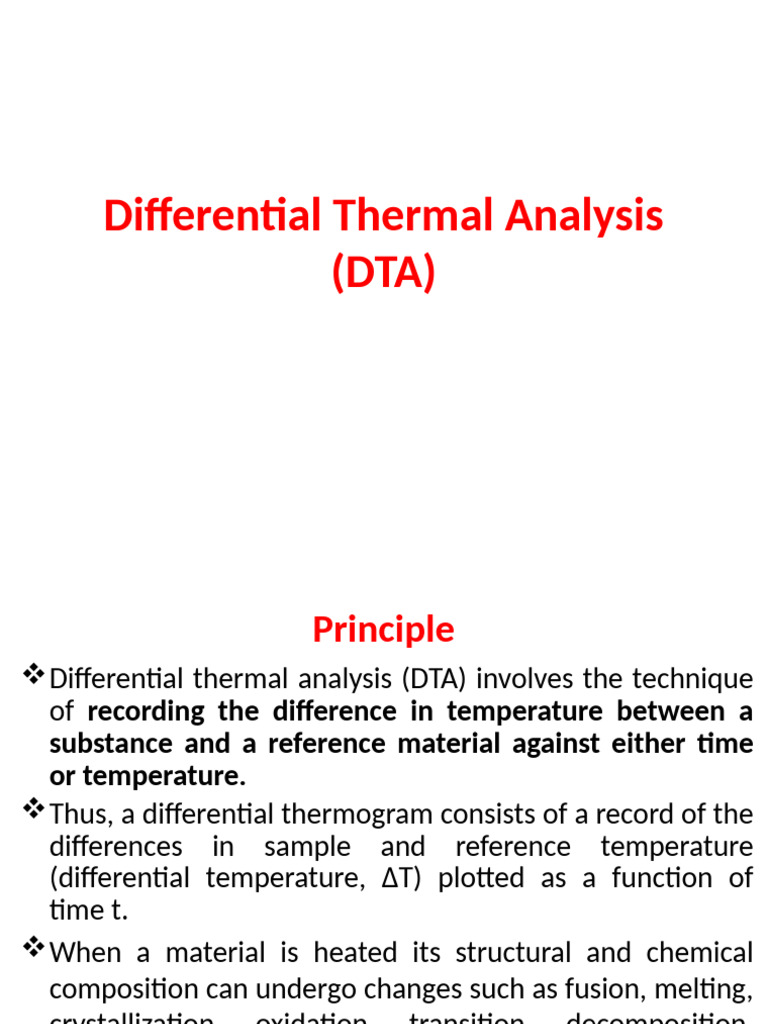DTA 2 | PDF | Thermal Analysis | Differential Scanning Calorimetry
