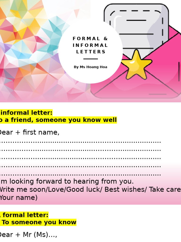 Formal and Informal Letter Writing Guide | PDF