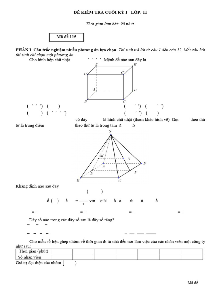 Mã đề 115 | PDF