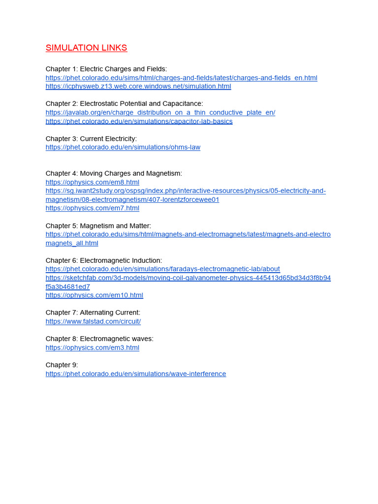 Simulation Links | PDF