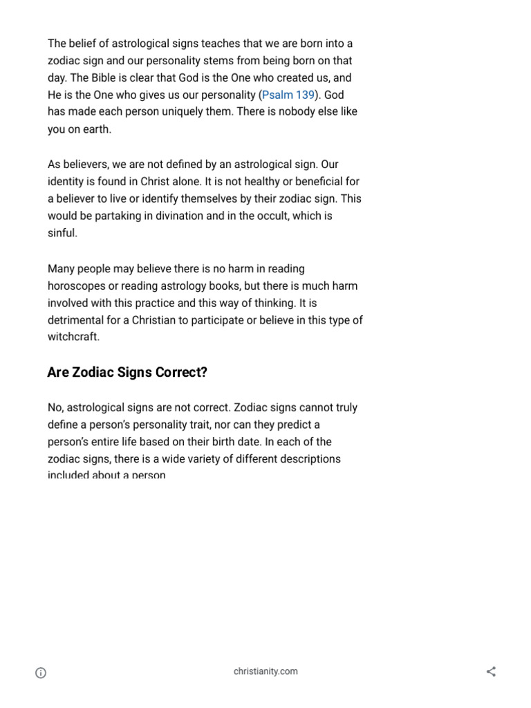 Is Believing in Zodiac Signs A Sin PDF
