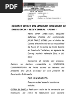 MODELO DE SOLICITUD DE COPIA CERTIFICADA A UN JUZGADO PENAL P