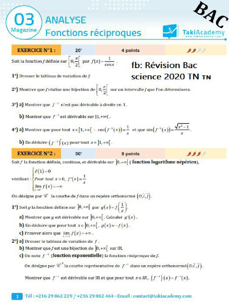 Fonction Réciproque | PDF