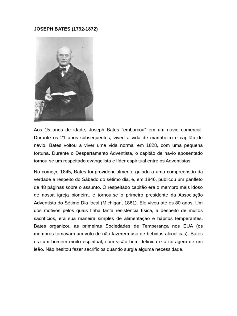 Joseph Bates | PDF
