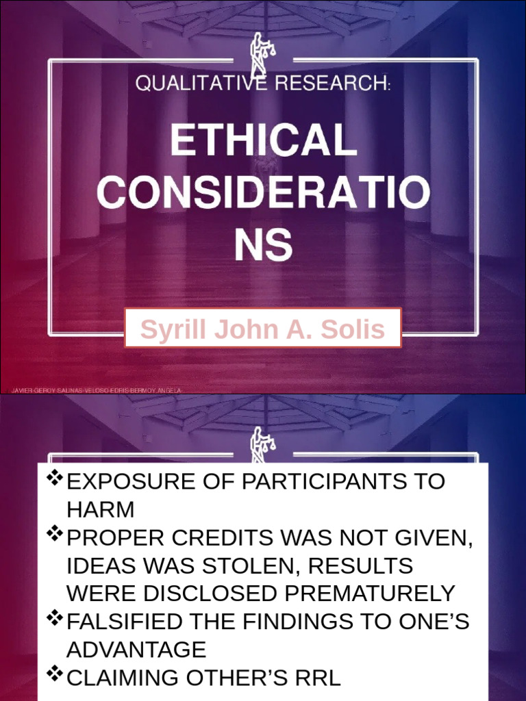 Ethical Considerations in Qualitative Research | PDF