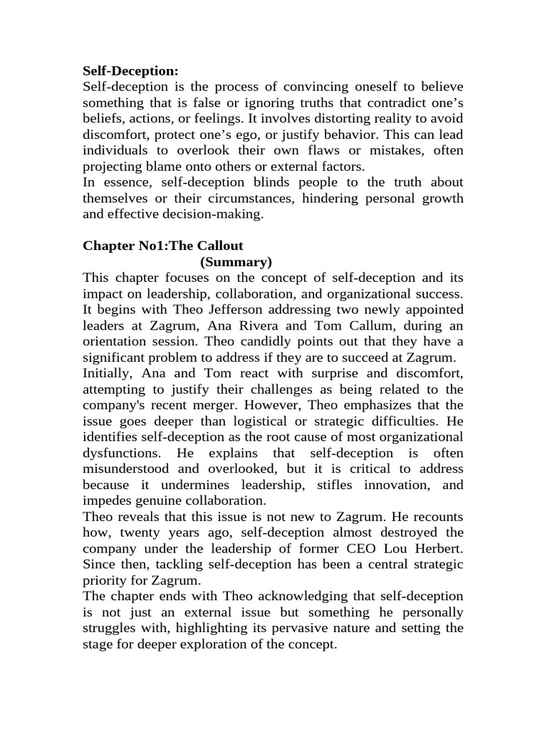 Leadership and Self-Deception Overview | PDF | Mindset | Leadership