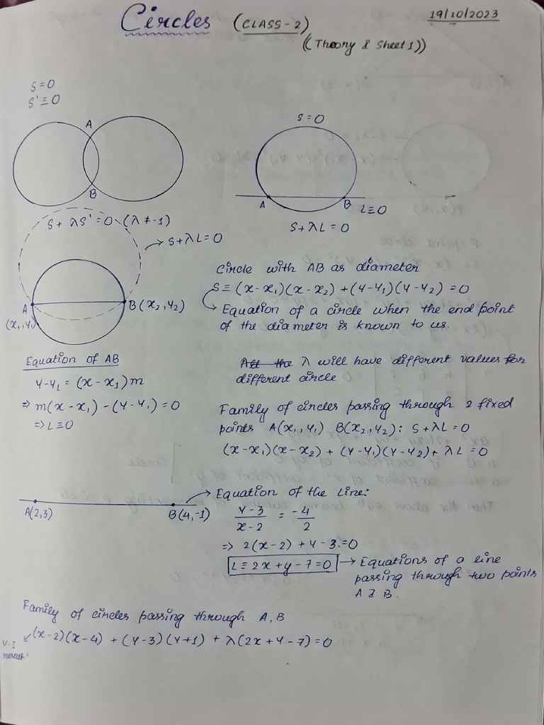 Circles (Class 2) | PDF