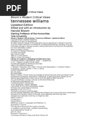 Bloom's Modern Critical Views Tennessee Williams | PDF | Truth
