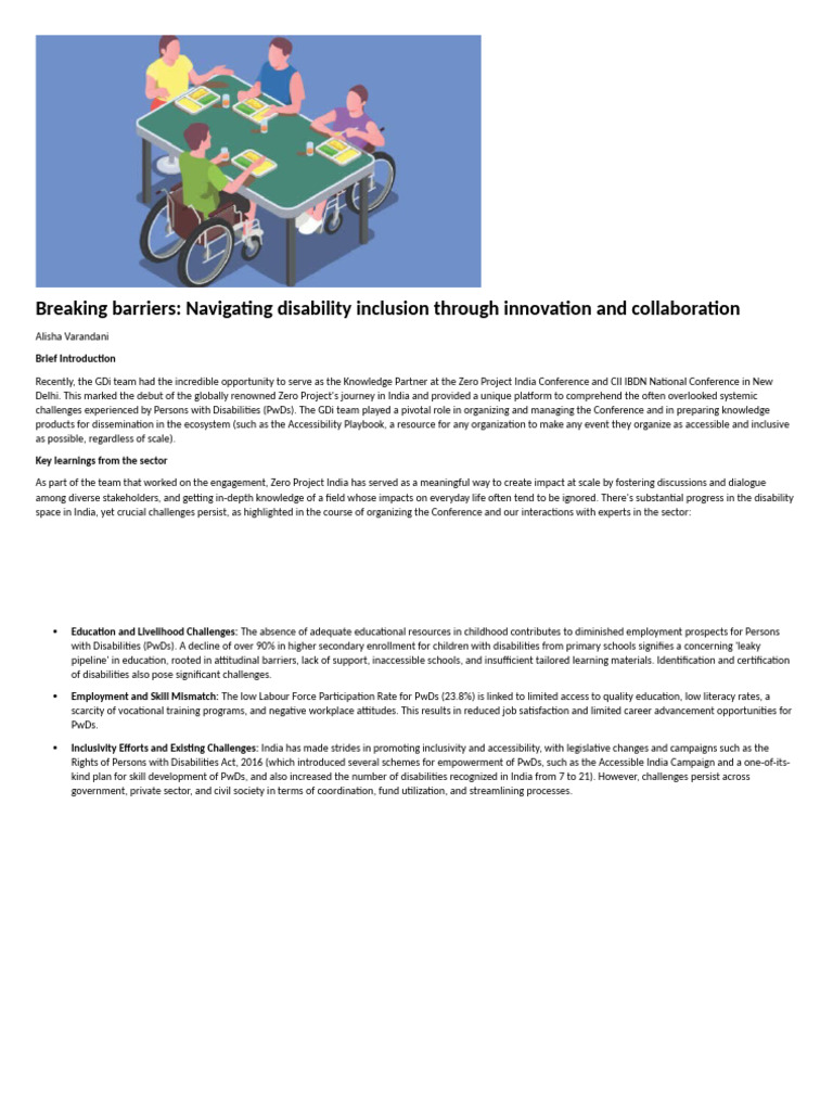 Breaking Barriers - Navigating Disability Inclusion Through Innovation ...