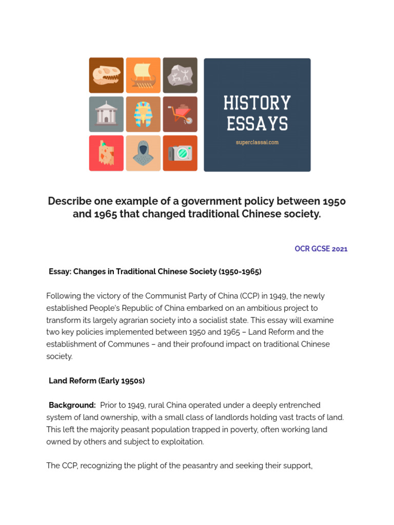 Describe One Example of A Government Policy Between 1950 and 1965 That ...