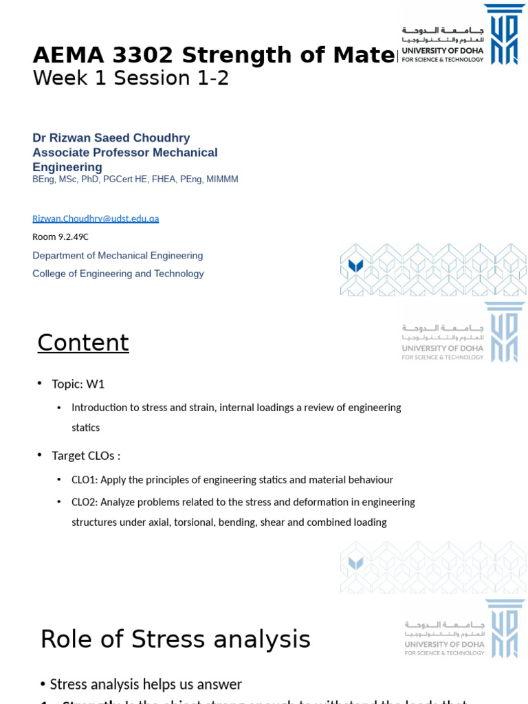 Stress and Strain in Materials Analysis | PDF | Stress (Mechanics ...