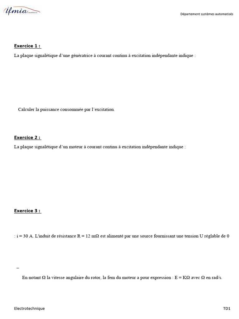 Analyse des génératrices et moteurs CC | PDF | Puissance (physique ...