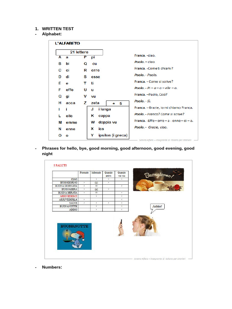 A1 Italian Review | PDF